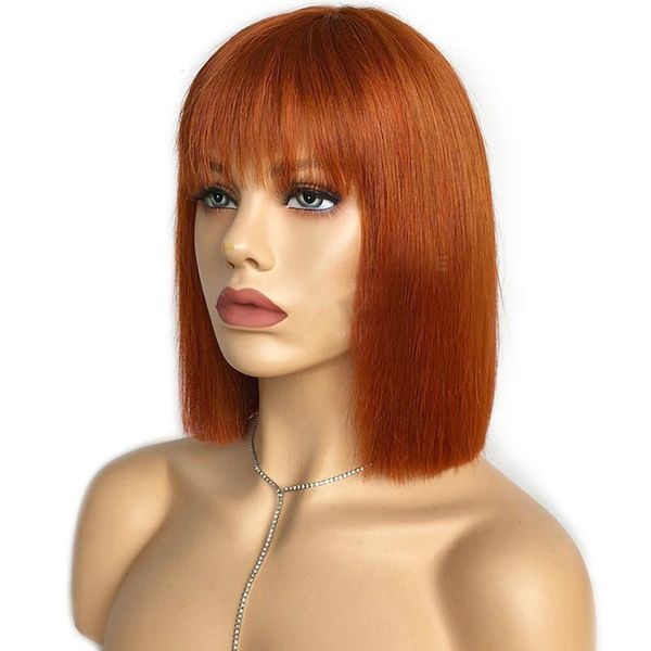 hair bulks luvin short bob human orange with bangs straight full machine made brazilian for women, Black
hair bulks luvin short bob human orange with bangs straight full machine made brazilian for women, Black