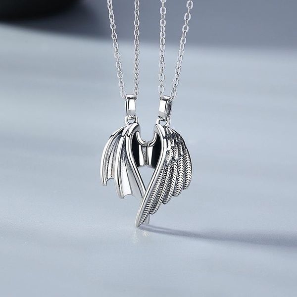 pendant necklaces lovers necklace fashion creativity devil and angel wing men women eternal birthday gift, Silver
pendant necklaces lovers necklace fashion creativity devil and angel wing men women eternal birthday gift, Silver