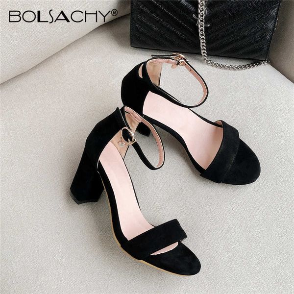 pumps for women high heels open toe flock thick heels sandals bridal ladies ankle strap party shoes black apricot pink y0721
pumps for women high heels open toe flock thick heels sandals bridal ladies ankle strap party shoes black apricot pink y0721