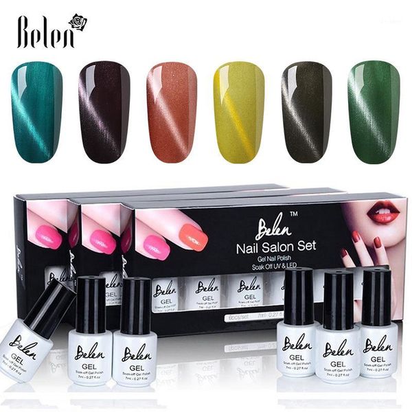 belen 6pcs/lot uv magnet cat eye gel polish kit 7ml luck varnish manicure semi permanent lacquer nail art decoration gift set1, Red;pink 
belen 6pcs/lot uv magnet cat eye gel polish kit 7ml luck varnish manicure semi permanent lacquer nail art decoration gift set1, Red;pink