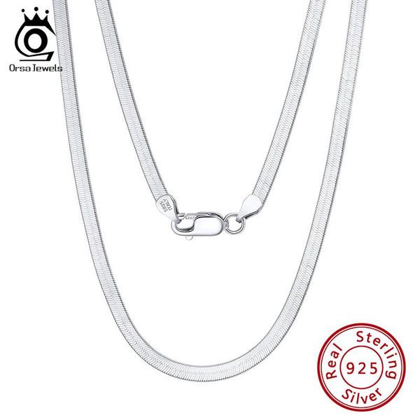 chains orsa jewels unique 3mm flexible flat chain herringbone blade necklace for women men 925 silver neck jewelry sc35
chains orsa jewels unique 3mm flexible flat chain herringbone blade necklace for women men 925 silver neck jewelry sc35