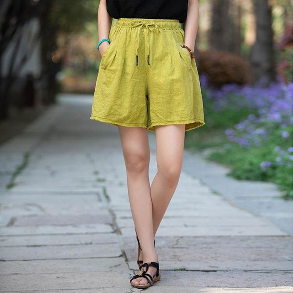 women's shorts 4 solid color linen casual short patchwork retro style summer women, White;black
women's shorts 4 solid color linen casual short patchwork retro style summer women, White;black