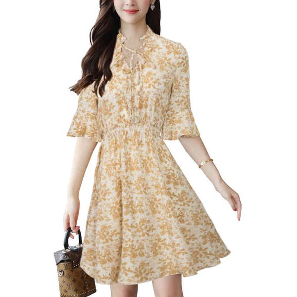 elegant yellow floral chiffon autumn dress feminine extension knee sleeve length lady dresses m30376, Black;gray
elegant yellow floral chiffon autumn dress feminine extension knee sleeve length lady dresses m30376, Black;gray