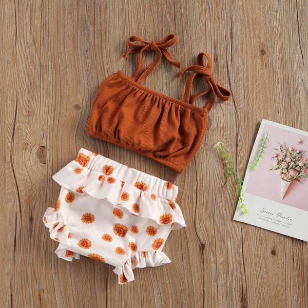 clothing sets born baby girls 2-piece outfit set , sleeveless solid color +sunflower print shorts summer 2021, White
clothing sets born baby girls 2-piece outfit set , sleeveless solid color +sunflower print shorts summer 2021, White