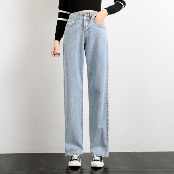 women's jeans women pants leisure blue casual loose high waist vintage wide leg korean style all-match simple full-length
women's jeans women pants leisure blue casual loose high waist vintage wide leg korean style all-match simple full-length