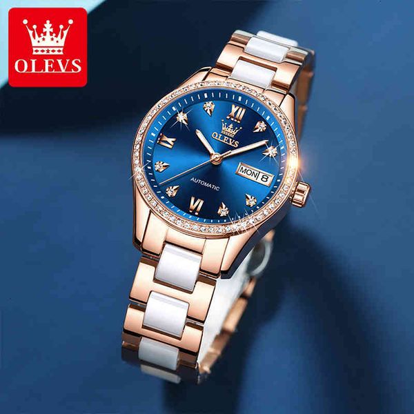 new fashion women casual olevs fully automated mechanical diamond display lighting hands waterproof ceramic tape 6637, Slivery;brown
new fashion women casual olevs fully automated mechanical diamond display lighting hands waterproof ceramic tape 6637, Slivery;brown