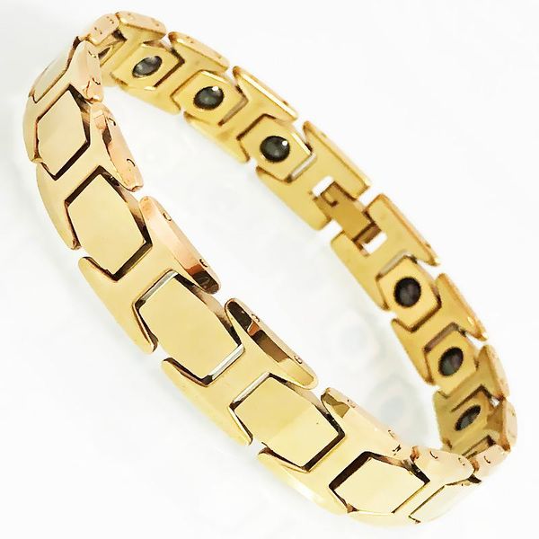 link, chain men's golden tungsten steel heavy metal bracelet bio health care germanium magnetic therapy bangles homme armbanden jewelle, Black 
link, chain men's golden tungsten steel heavy metal bracelet bio health care germanium magnetic therapy bangles homme armbanden jewelle, Black