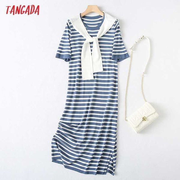 tangada summer women striped print french style bow knit dress short sleeve ladies midi dress vestidos yu71 210609, Black;gray
tangada summer women striped print french style bow knit dress short sleeve ladies midi dress vestidos yu71 210609, Black;gray