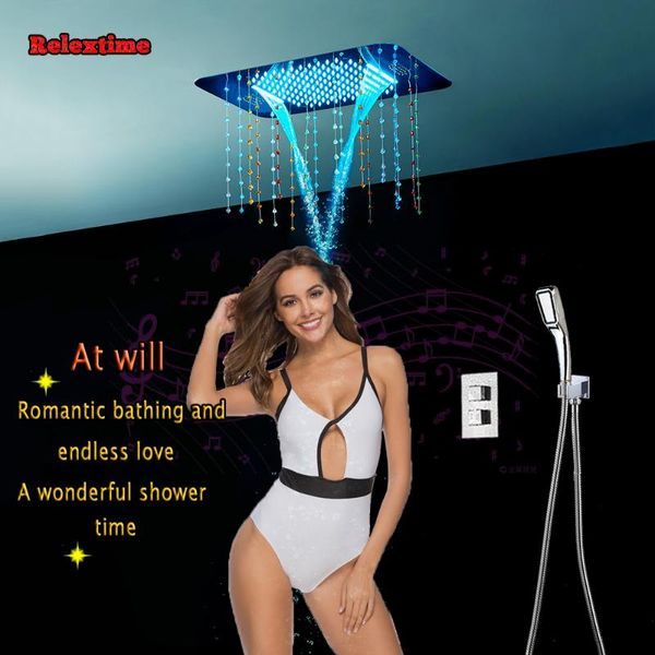 luxury rain shower set remote control led recessed bluetooth ceiling mount head concealed thermostatic faucets bathroom sets
luxury rain shower set remote control led recessed bluetooth ceiling mount head concealed thermostatic faucets bathroom sets