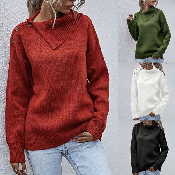 women's sweaters jaycosin sweater women button half open collar long sleeve solid knitted 2021 winter warm female pullovers, White;black
women's sweaters jaycosin sweater women button half open collar long sleeve solid knitted 2021 winter warm female pullovers, White;black
