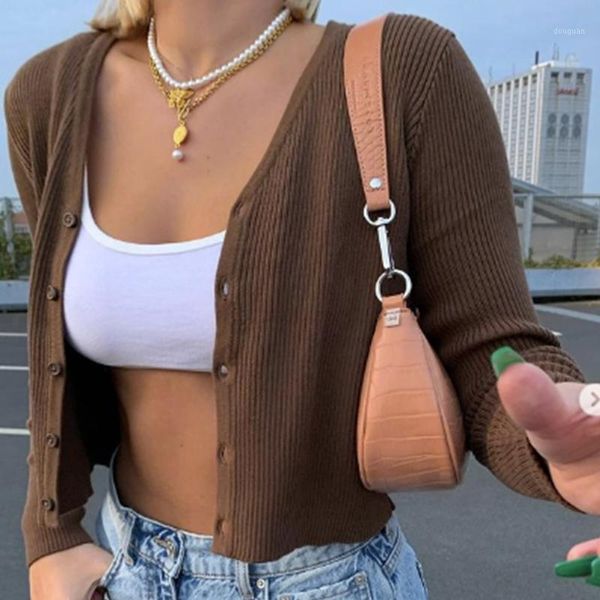 long sleeve basic brown women's t-shirt streetwear korean style botton up female shirt autumn casual gothic crop, White
long sleeve basic brown women's t-shirt streetwear korean style botton up female shirt autumn casual gothic crop, White