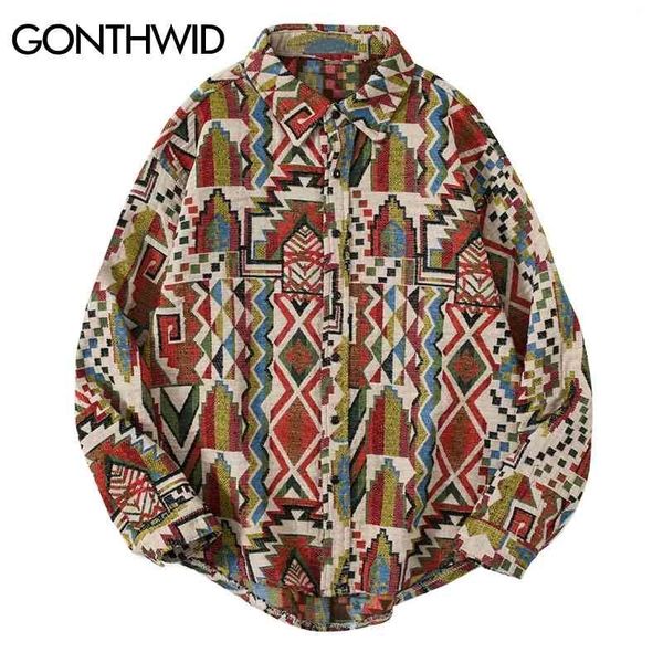 gonthwid national style knitted geometric patterns color block button shirts harajuku casual long sleeve tees streetwear 210410, White;black
gonthwid national style knitted geometric patterns color block button shirts harajuku casual long sleeve tees streetwear 210410, White;black
