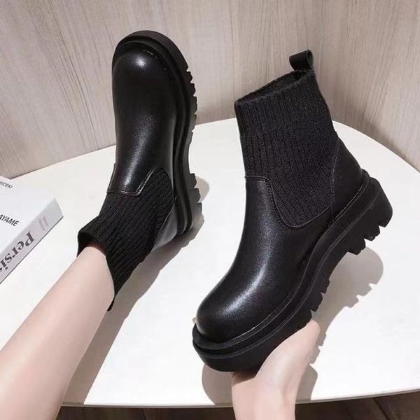 boots 2021 women's pu leather ankle non-slip low-heel elastic shoes casual fashion large size, Black
boots 2021 women's pu leather ankle non-slip low-heel elastic shoes casual fashion large size, Black