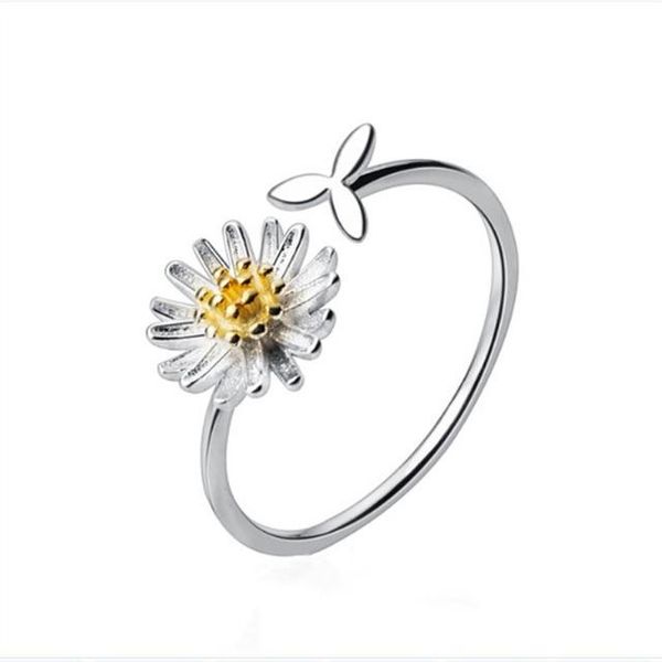 sterling silver rings daisy flower adjustable cute korean princess party aroch fashion women cluster, Golden;silver
sterling silver rings daisy flower adjustable cute korean princess party aroch fashion women cluster, Golden;silver