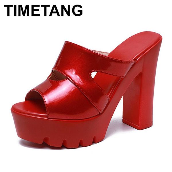 slippers timetangwoman shoes sandals summer patent leather 13 cm super high heel thick fish mouth plus size, Black
slippers timetangwoman shoes sandals summer patent leather 13 cm super high heel thick fish mouth plus size, Black