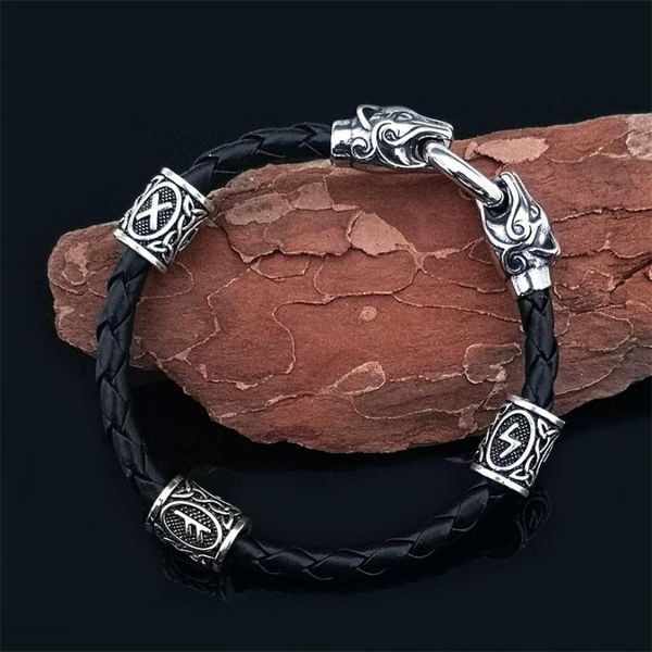 bangle viking wolf head bracelet nordic runa bead rune beaded men and women retro energy jewelry, Black
bangle viking wolf head bracelet nordic runa bead rune beaded men and women retro energy jewelry, Black