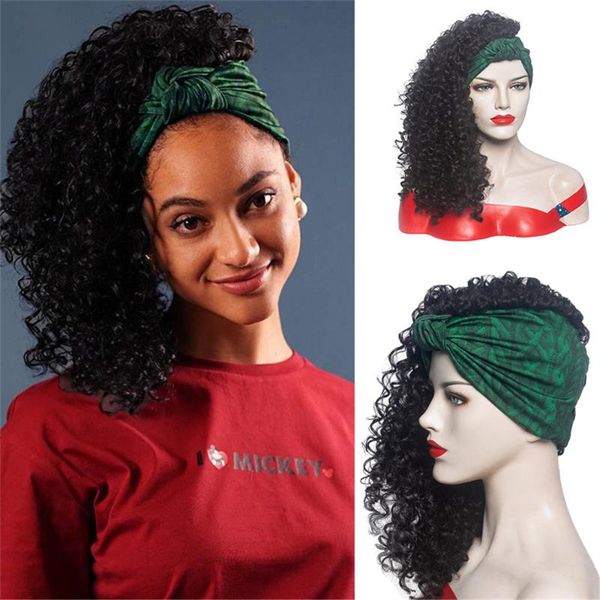 synthetic wigs kinky curly headband wig long fully for afro women fake hair daily natural looking high temperature fiber, Black
synthetic wigs kinky curly headband wig long fully for afro women fake hair daily natural looking high temperature fiber, Black