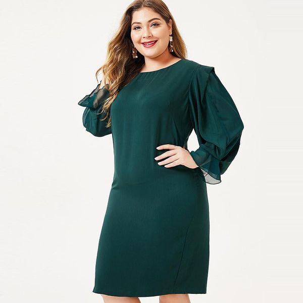 autumn plus size womens long sleeve midi dress fashion ladies femal elegant puff dresses woman party night casual, Black;gray
autumn plus size womens long sleeve midi dress fashion ladies femal elegant puff dresses woman party night casual, Black;gray