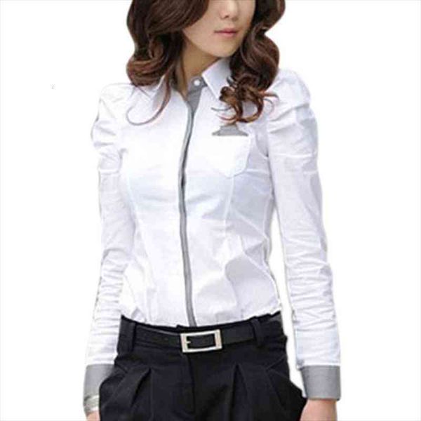 fashion office white formal button women blouses down full puff sleeve little pockets business
fashion office white formal button women blouses down full puff sleeve little pockets business