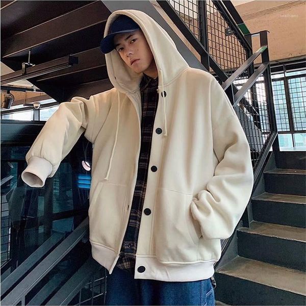 men's jackets spring men oversize jacket fashion couple solid color thin loose hooded coat single-breasted cardigan with hat top, Black;brown
men's jackets spring men oversize jacket fashion couple solid color thin loose hooded coat single-breasted cardigan with hat top, Black;brown