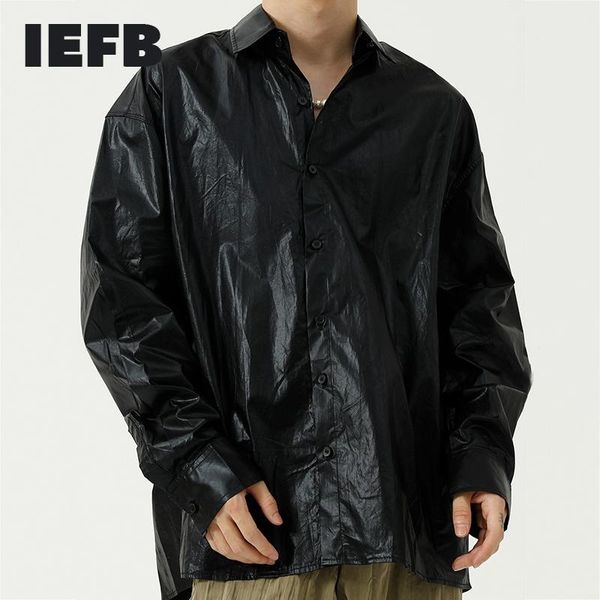 men's casual shirts iefb autumn bright fabirc korean trend simple green black shirt lapel design oversized loose 2021 9y8368, White;black
men's casual shirts iefb autumn bright fabirc korean trend simple green black shirt lapel design oversized loose 2021 9y8368, White;black