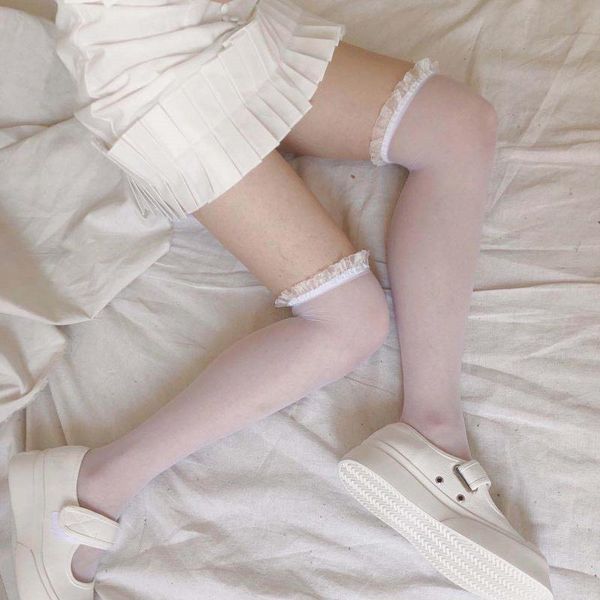 socks & hosiery drop white transparent stockings girls cute lace women's summer thin tight high stocking underwear, Black;white
socks & hosiery drop white transparent stockings girls cute lace women's summer thin tight high stocking underwear, Black;white