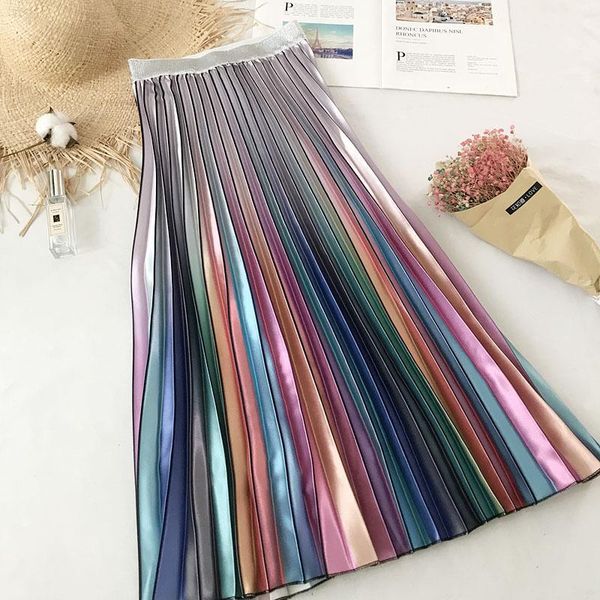 women summer high waist pleated skirt colorful a-line elegant faldas jupe femme boho saia skirts, Black
women summer high waist pleated skirt colorful a-line elegant faldas jupe femme boho saia skirts, Black