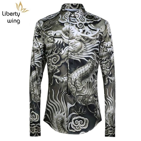 men's casual shirts chinese dragon printing men fashion luxury male long sleeve slim fit streetwear, White;black
men's casual shirts chinese dragon printing men fashion luxury male long sleeve slim fit streetwear, White;black