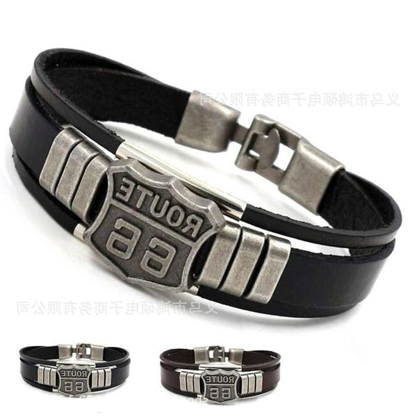 hand catenary personality 66 men's punk leather bracelet fashion jewelry multi layer leather a759, Black
hand catenary personality 66 men's punk leather bracelet fashion jewelry multi layer leather a759, Black
