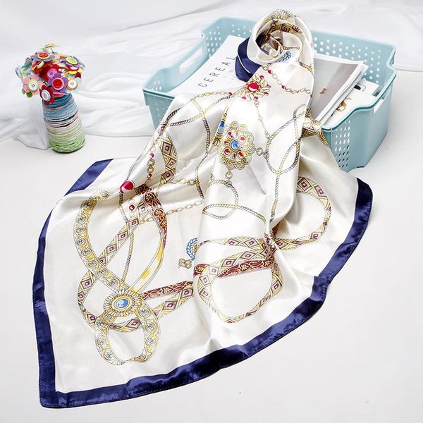 scarves fashion women silk scarf designer hijab tassels print satin shawl foulard 2021 summer head square 90x90cm, Blue;gray
scarves fashion women silk scarf designer hijab tassels print satin shawl foulard 2021 summer head square 90x90cm, Blue;gray