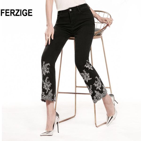 women's jeans ferzige women high waist stretchy black embroidered flares denim pants mom ladies trousers vaqueros mujer larger 36, Blue
women's jeans ferzige women high waist stretchy black embroidered flares denim pants mom ladies trousers vaqueros mujer larger 36, Blue