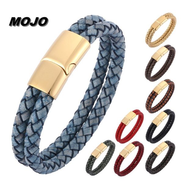 colorful multilayer men and woven genuine leather cuff bracelet with titanium steel magnetic buckle, White
colorful multilayer men and woven genuine leather cuff bracelet with titanium steel magnetic buckle, White