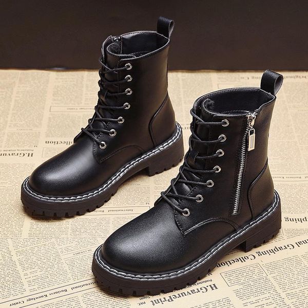 boots black leather ankle women 2021 autumn winter round toe lace up shoes lady fashion zipper punk motorcycle boot botas
boots black leather ankle women 2021 autumn winter round toe lace up shoes lady fashion zipper punk motorcycle boot botas