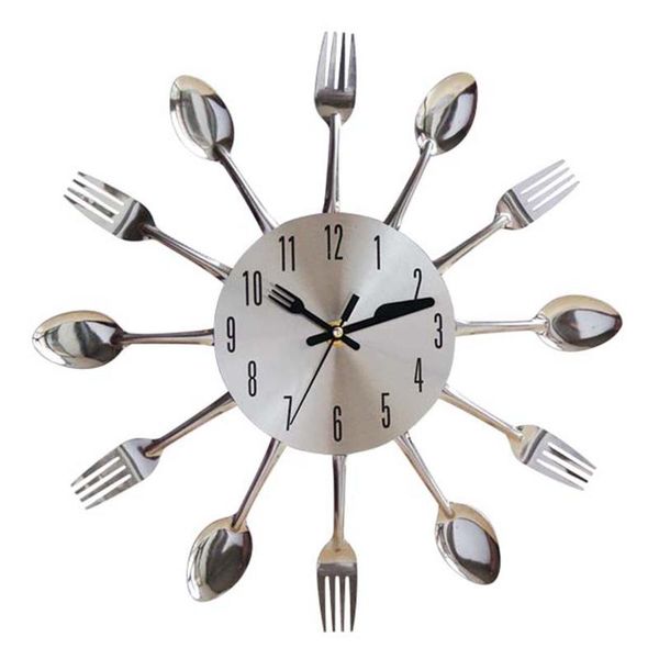 wall clocks 2021 1pcs table shape metal mute kitchen utensils unique toned forks spoons spatulas clock gift - silver
wall clocks 2021 1pcs table shape metal mute kitchen utensils unique toned forks spoons spatulas clock gift - silver