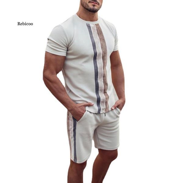 men's tracksuits men 2 pieces sets fashion striped streetwear o neck short sleeve t shirt drawstring shorts summer casual suits, Gray
men's tracksuits men 2 pieces sets fashion striped streetwear o neck short sleeve t shirt drawstring shorts summer casual suits, Gray