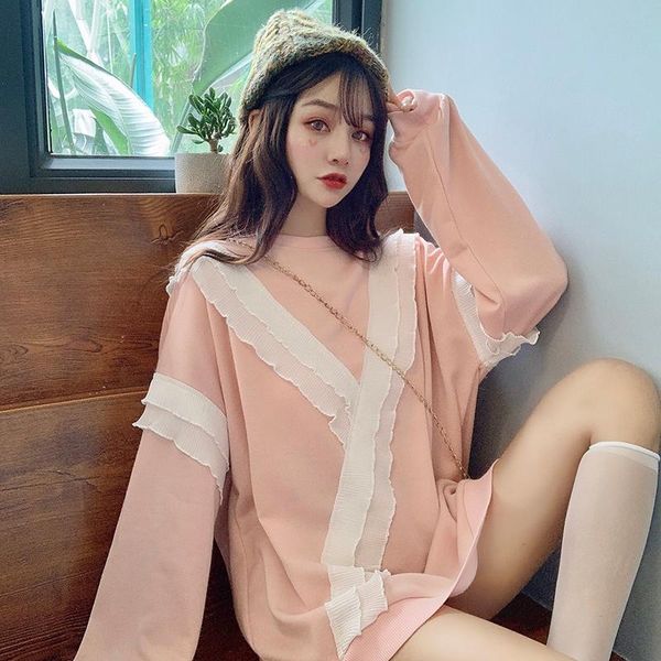 women's hoodies & sweatshirts korean preppy style sweet autumn ruffles women pullovers ulzzang oversize fashion brand designer, Black
women's hoodies & sweatshirts korean preppy style sweet autumn ruffles women pullovers ulzzang oversize fashion brand designer, Black
