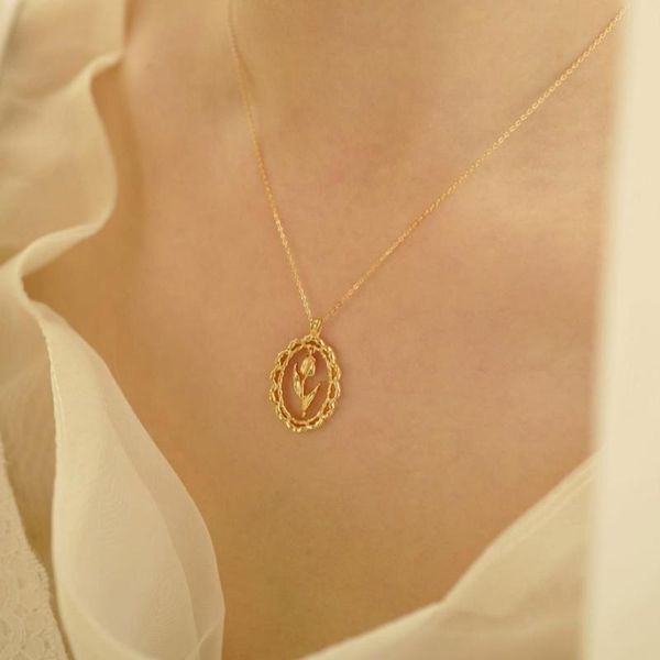 pendant necklaces sterling 925 silver tulip flower kolye oval gold elegant chic necklace for women collares collier birthday jewelry
pendant necklaces sterling 925 silver tulip flower kolye oval gold elegant chic necklace for women collares collier birthday jewelry