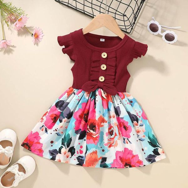 summer baby girl dress sleeve casual bow ribbed floral flower princess dresses a-line cotton clothes kid clothing girl's, Red;yellow
summer baby girl dress sleeve casual bow ribbed floral flower princess dresses a-line cotton clothes kid clothing girl's, Red;yellow