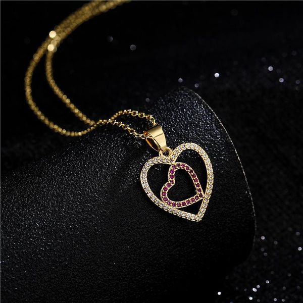 chains wendyfo fashion gold color heart pendants for ladies women casual zircon chain necklace, Silver
chains wendyfo fashion gold color heart pendants for ladies women casual zircon chain necklace, Silver