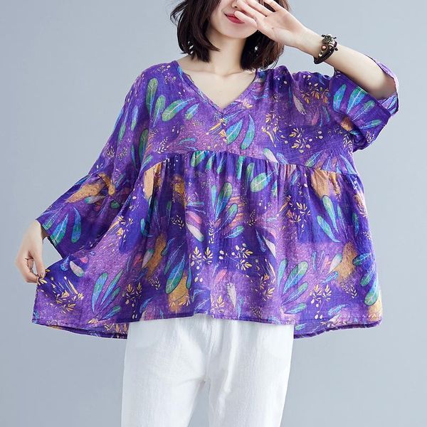 women's blouses & shirts johnature spring summer fashion floral print v-neck flare sleeve shirt 2021 loose comfortable all-match women, White
women's blouses & shirts johnature spring summer fashion floral print v-neck flare sleeve shirt 2021 loose comfortable all-match women, White