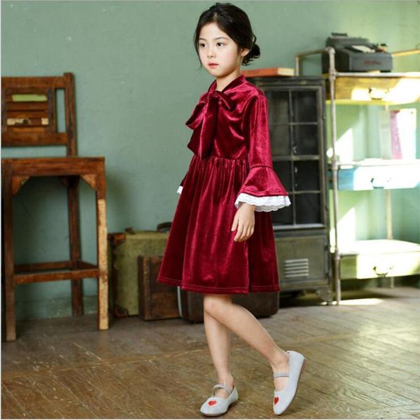 girl's dresses fashion winter girls korean children's clothing a-line dress long sleeve bow court style velvet, Red;yellow
girl's dresses fashion winter girls korean children's clothing a-line dress long sleeve bow court style velvet, Red;yellow