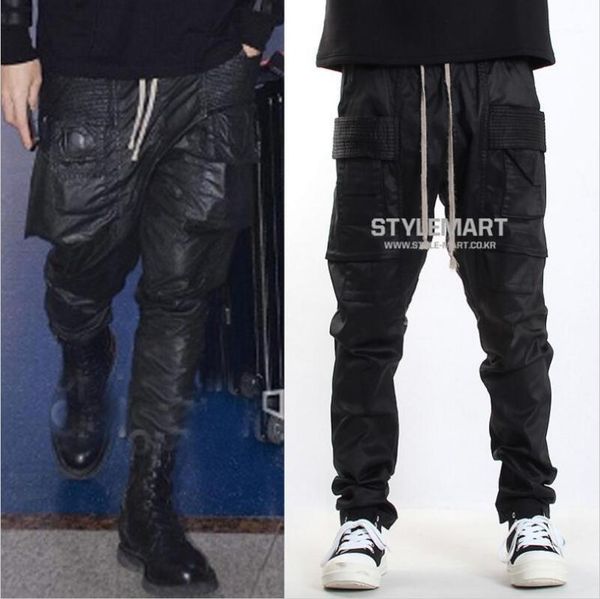 men's pants 27-46 2021 clothing fashion gd hair stylist minimalist big pocket harem trousers plus size singer costumes, Black
men's pants 27-46 2021 clothing fashion gd hair stylist minimalist big pocket harem trousers plus size singer costumes, Black