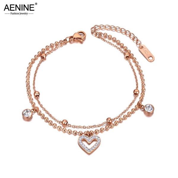 charm bracelets aenine stainless steel cz crystal chain & link for women double layer bohemia heart bracelet pulseras ab20218, Golden;silver
charm bracelets aenine stainless steel cz crystal chain & link for women double layer bohemia heart bracelet pulseras ab20218, Golden;silver