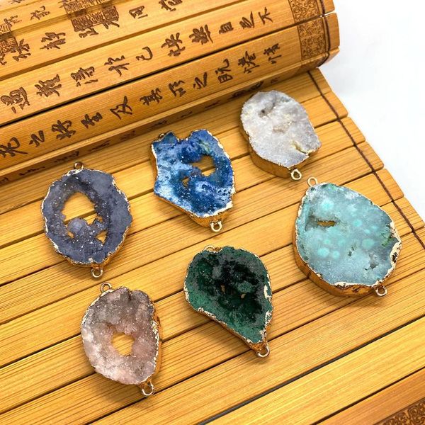 charms natural stone pendants colored irregular shapes crystal gold edging double holes can create exquisite jewelry gifts and crafts, Bronze;silver
charms natural stone pendants colored irregular shapes crystal gold edging double holes can create exquisite jewelry gifts and crafts, Bronze;silver
