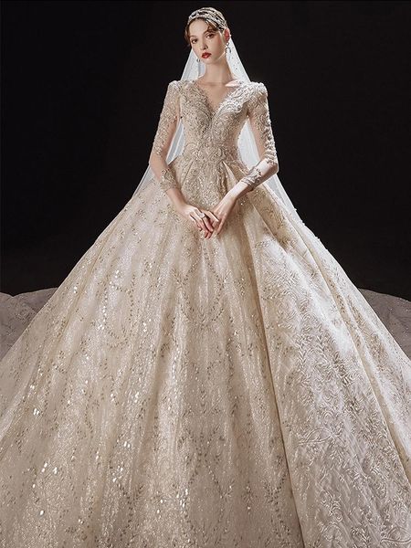 other wedding dresses gorgeous o neck illusion full sleeve shining party gown elegant sequins bandage slim long dress for, White
other wedding dresses gorgeous o neck illusion full sleeve shining party gown elegant sequins bandage slim long dress for, White