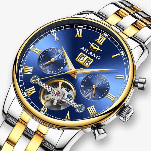 ailang new lighters business 30m waterproof automatic mechanical calendar moon phases stainless steel tape clocks 8823b, Slivery;brown
ailang new lighters business 30m waterproof automatic mechanical calendar moon phases stainless steel tape clocks 8823b, Slivery;brown