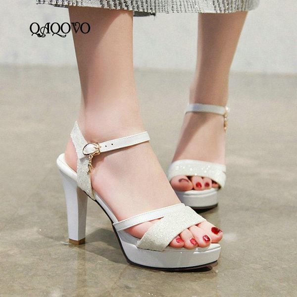 women summer platform high heels sandals open toe sequined square heel ladies shoes adjustable buckle party, Black
women summer platform high heels sandals open toe sequined square heel ladies shoes adjustable buckle party, Black