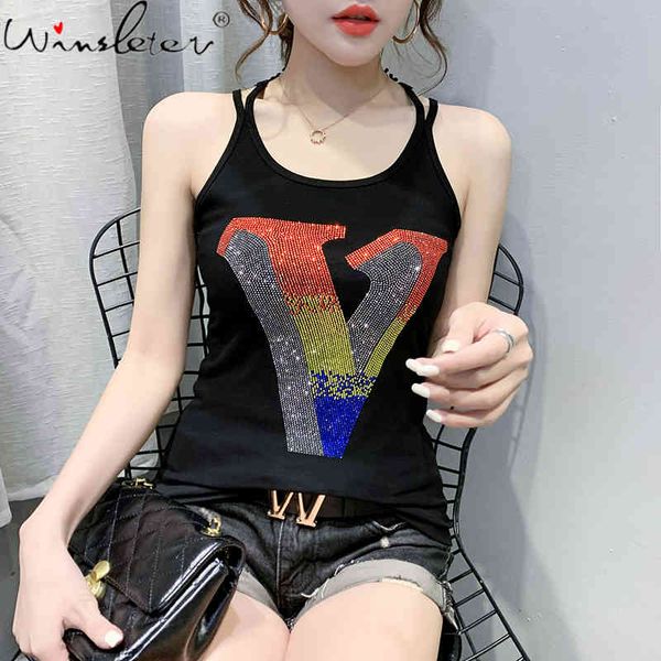 women's tanks & camis summer korean clothes shiny diamonds letter women all match mesh ropa mujer sleeveless bottoming sh, White
women's tanks & camis summer korean clothes shiny diamonds letter women all match mesh ropa mujer sleeveless bottoming sh, White