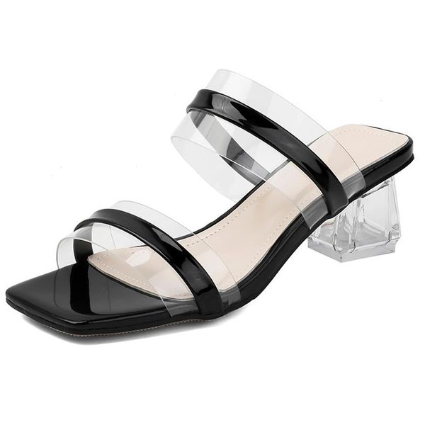 summer gold women's sandals rubber sole transparent heel square toe cap 34-40 size fashion shoes for girl, Black
summer gold women's sandals rubber sole transparent heel square toe cap 34-40 size fashion shoes for girl, Black