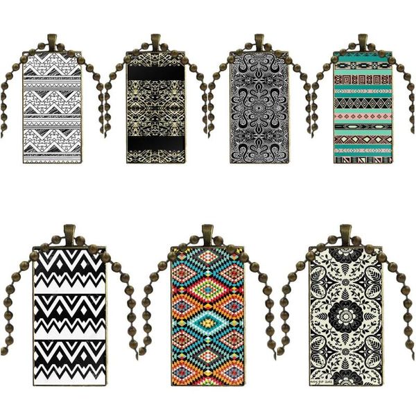 andes tribal pattern background glass pendant necklace handmade half rectangle for women necklaces, Silver
andes tribal pattern background glass pendant necklace handmade half rectangle for women necklaces, Silver